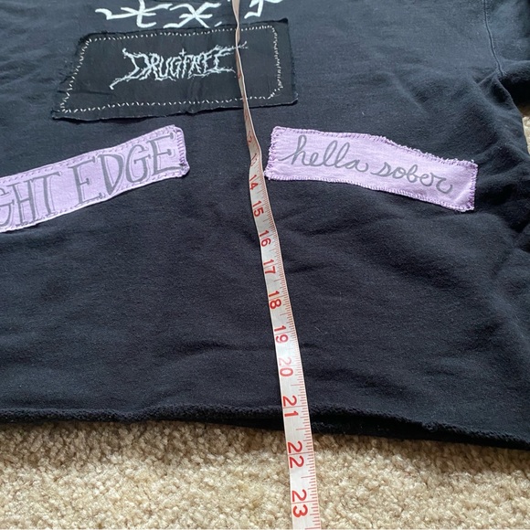 Sweatshirt, Cropped Crewneck XXX Straight Edge - Picture 5 of 8